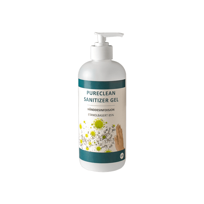 Hovedbilde Hånddesinfeksjon med gel, Pureclean, 500 ml