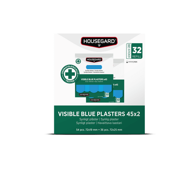 Hovedbilde Housegard synlige blå plaster, 6 x 45 stk.