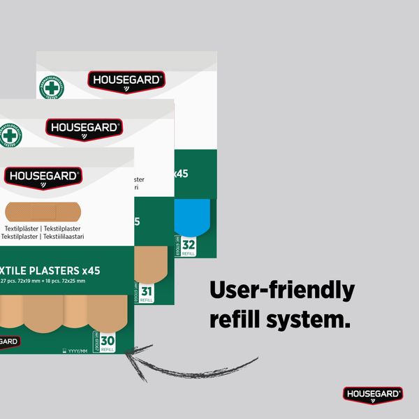 Hovedbilde Housegard synlige blå plaster, 6 x 45 stk.